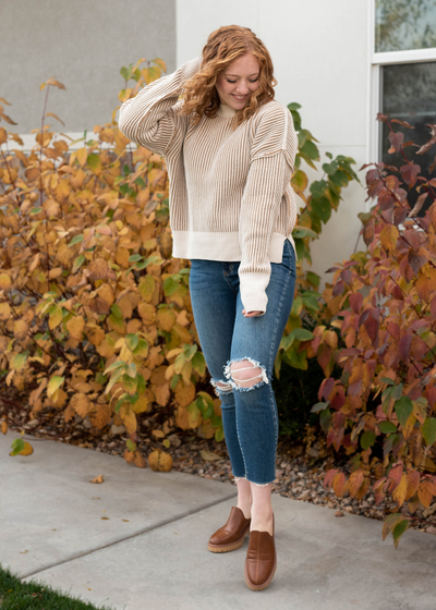 Cream knit sweater