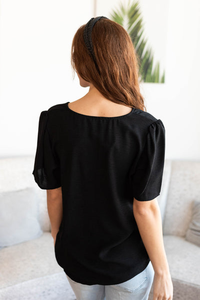 Back view of the black top