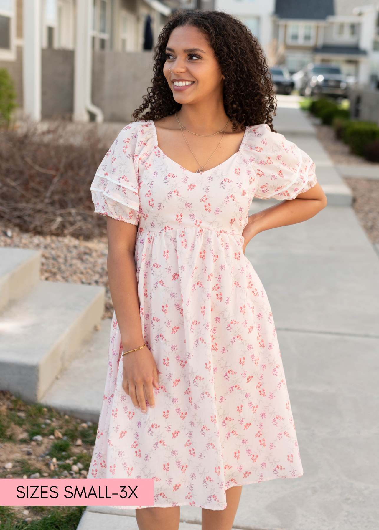 Blush floral dress