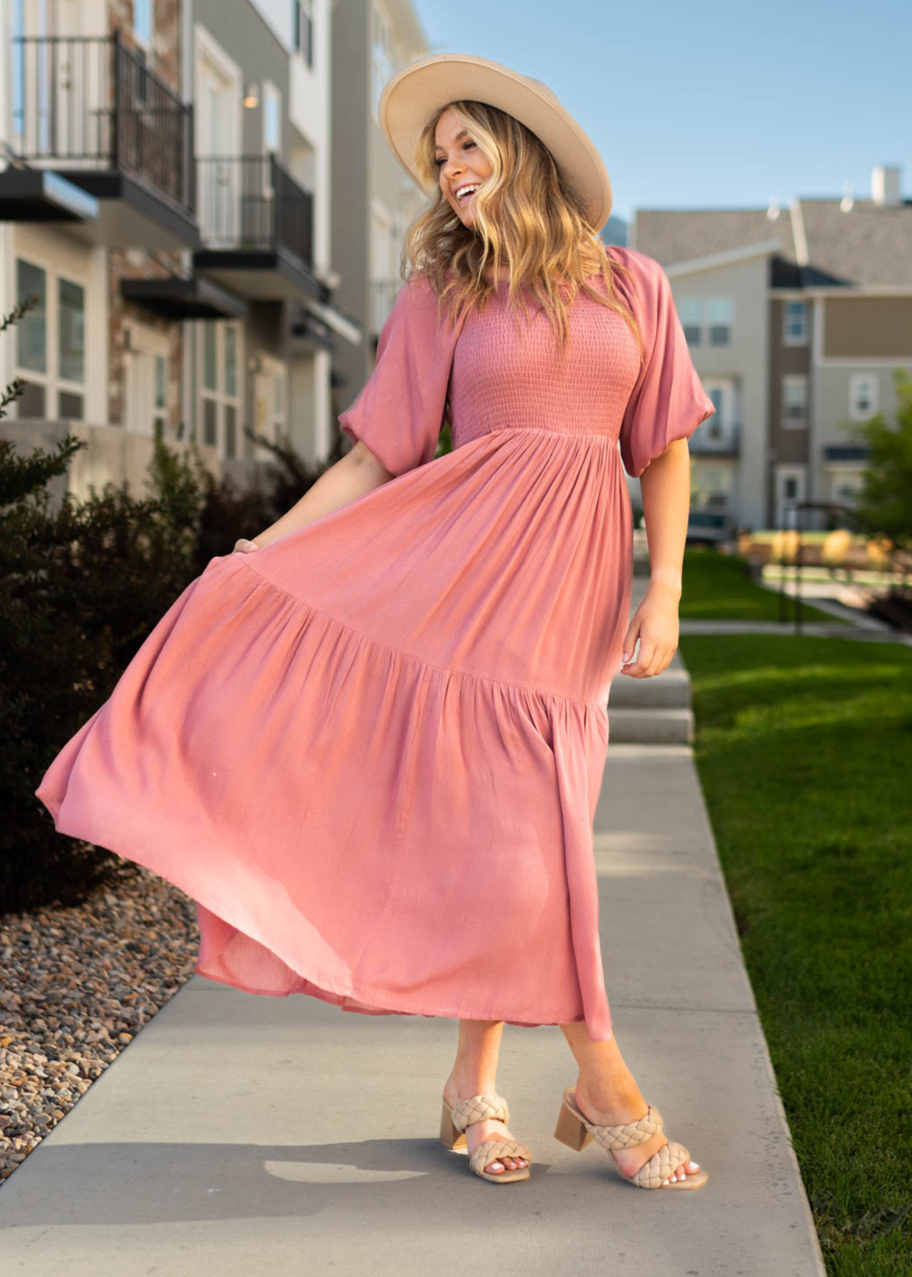 Jocelyn Dusty Rose Dress