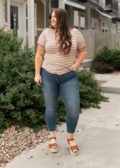 Plus size beige top