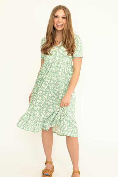 Mint floral dress