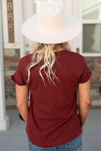 Back view of a wine top