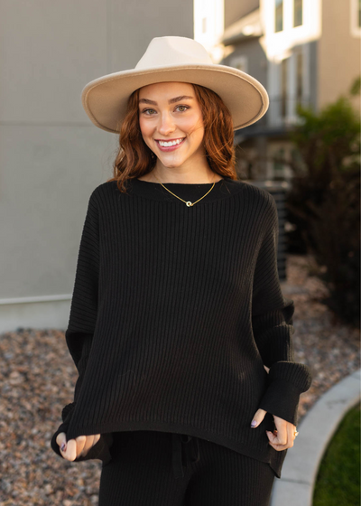 Small long sleeve black sweater