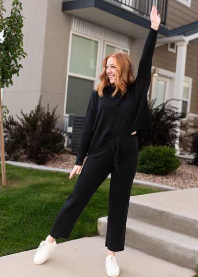 Long sleeve black sweater
