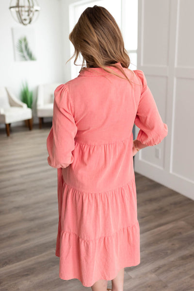 Karlee Pink Button Down Dress