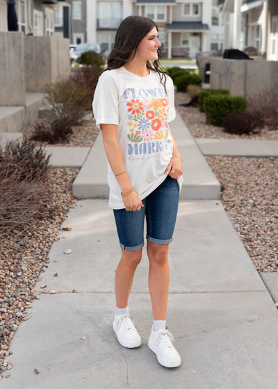 Skinny high rise Bermuda shorts