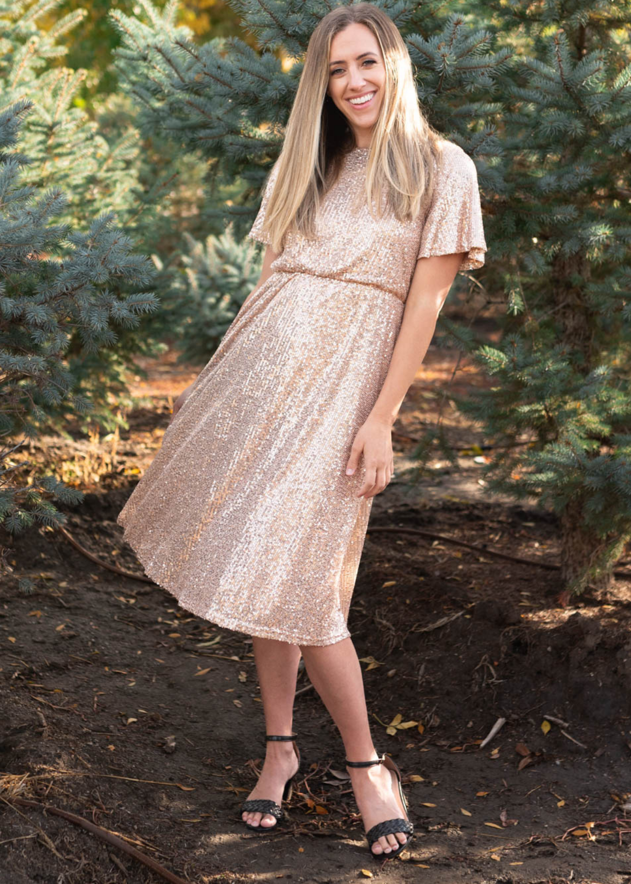 Kathleen Rose Gold Sequin Dress