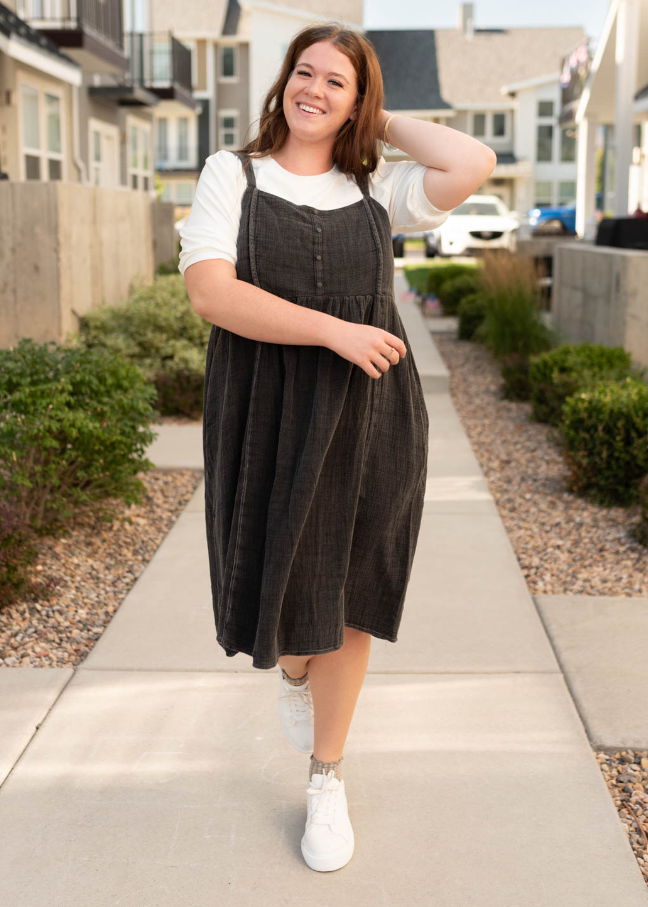 Katie Black Wash Jumper Dress My Sister s Closet