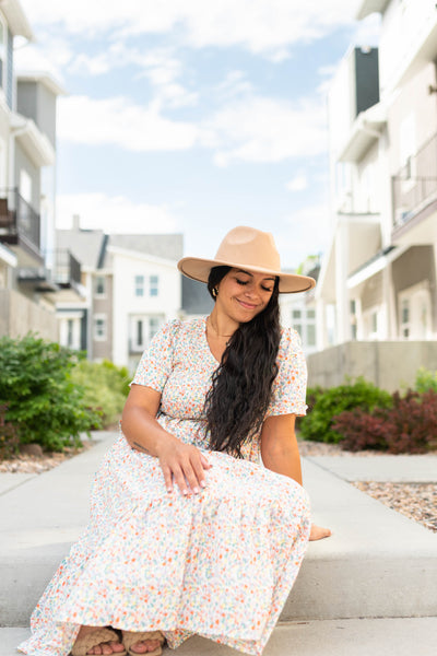 Khalani Coral Floral Dress