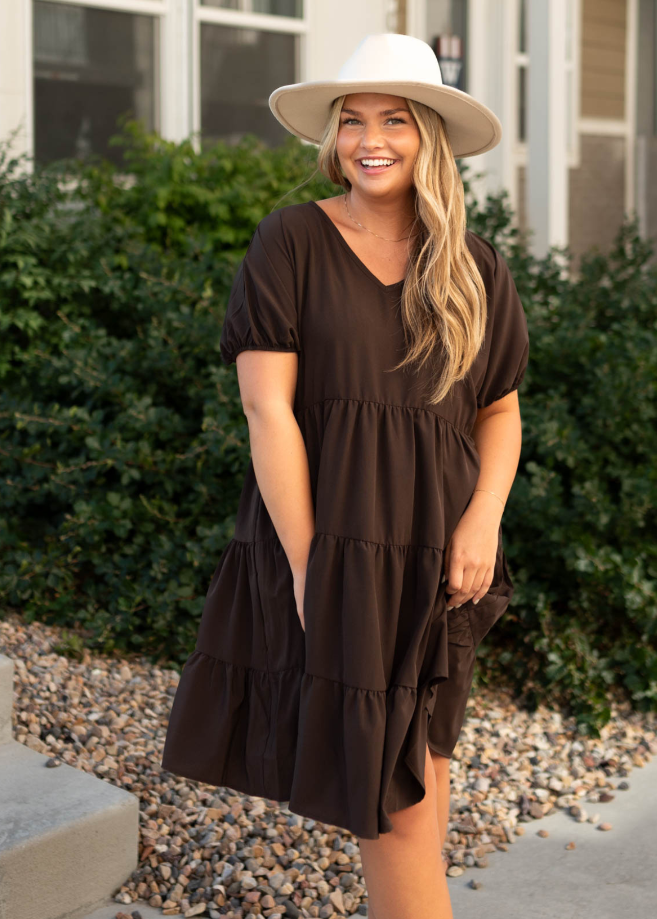 Deep brown dress