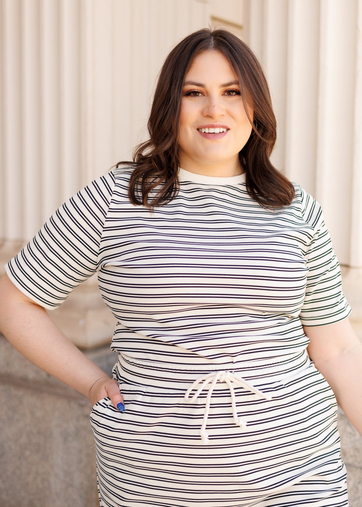 Klara Black Striped Top
