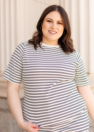 Klara Black Striped Top