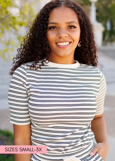Black striped top