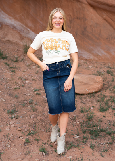 Layla Dark Indigo Skirt