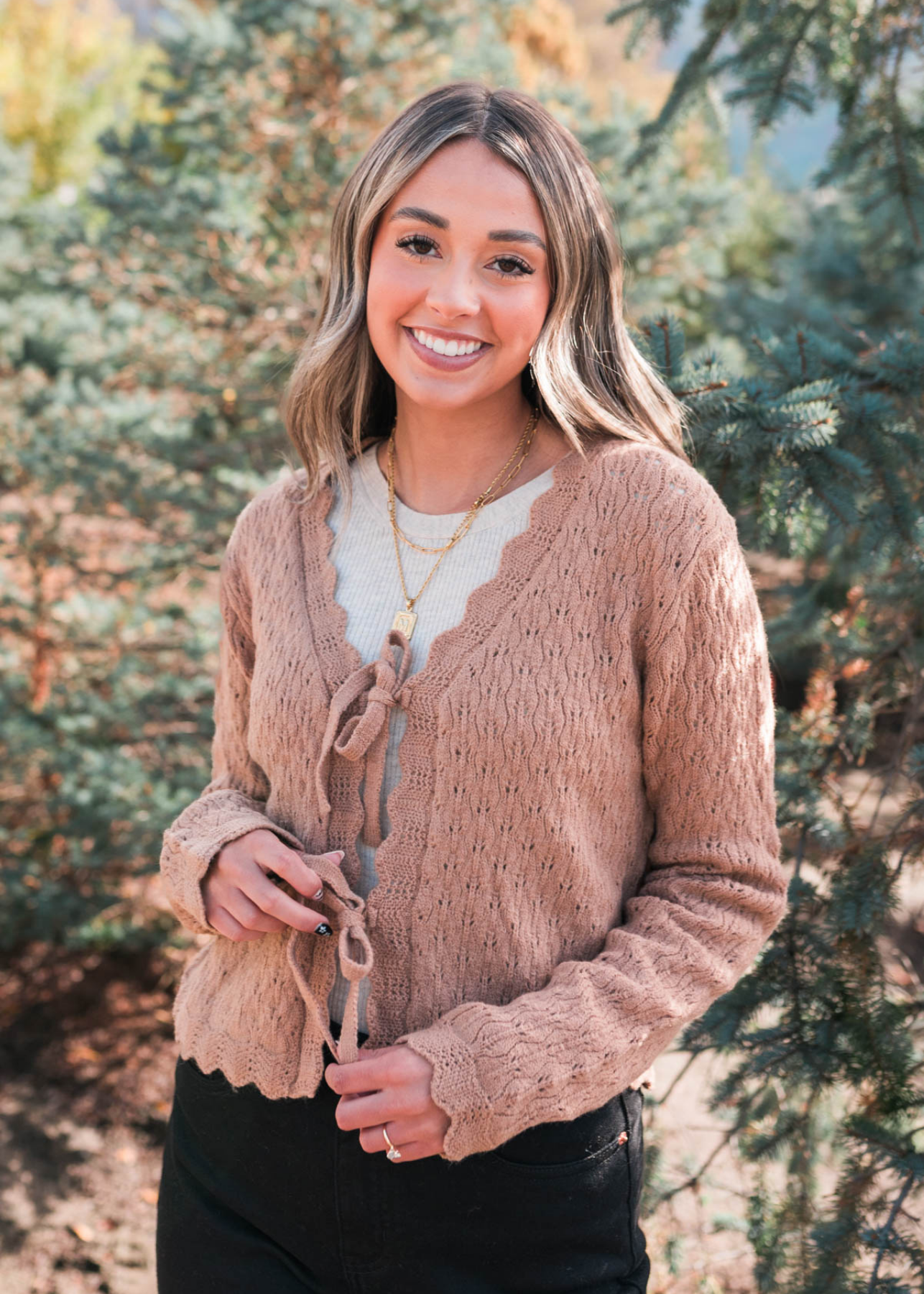 Taupe cardigan deals