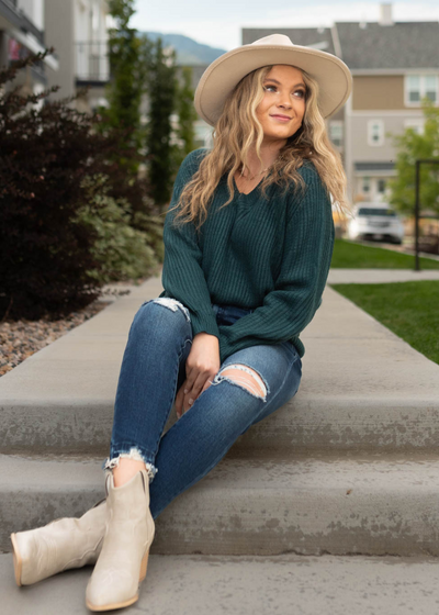 Ever green sweater with long sleeves