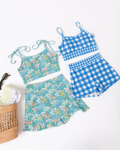 Little Meadow Shoulder-Tie Crop Top