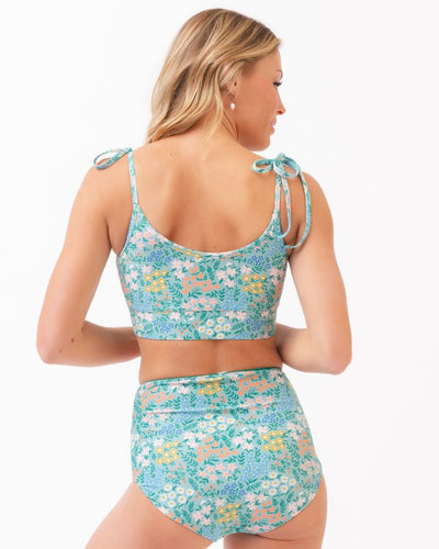 Little Meadow Shoulder-Tie Crop Top