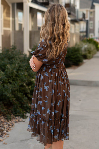 Side view of a small chocolate dress