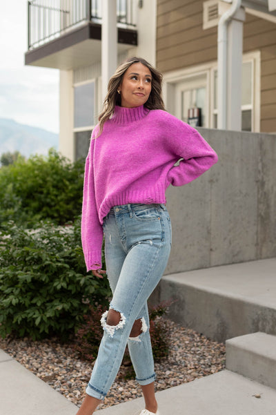 McKenna orchid sweater with long sleeves