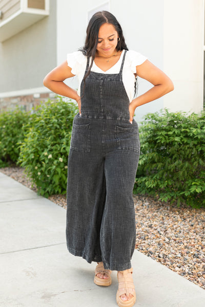 Black jumpsuit that ties in the back