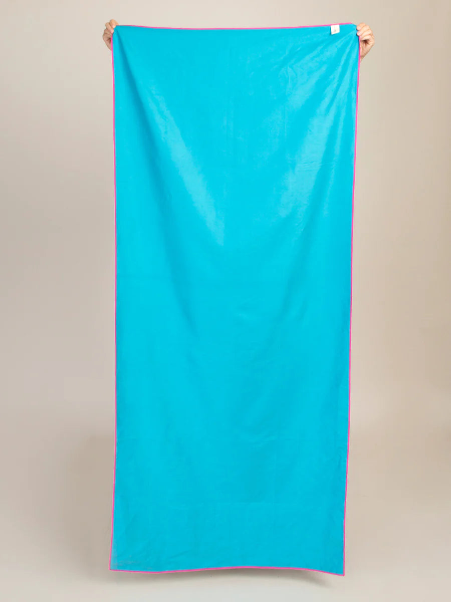 Back side of Happy Place Beach Towel
