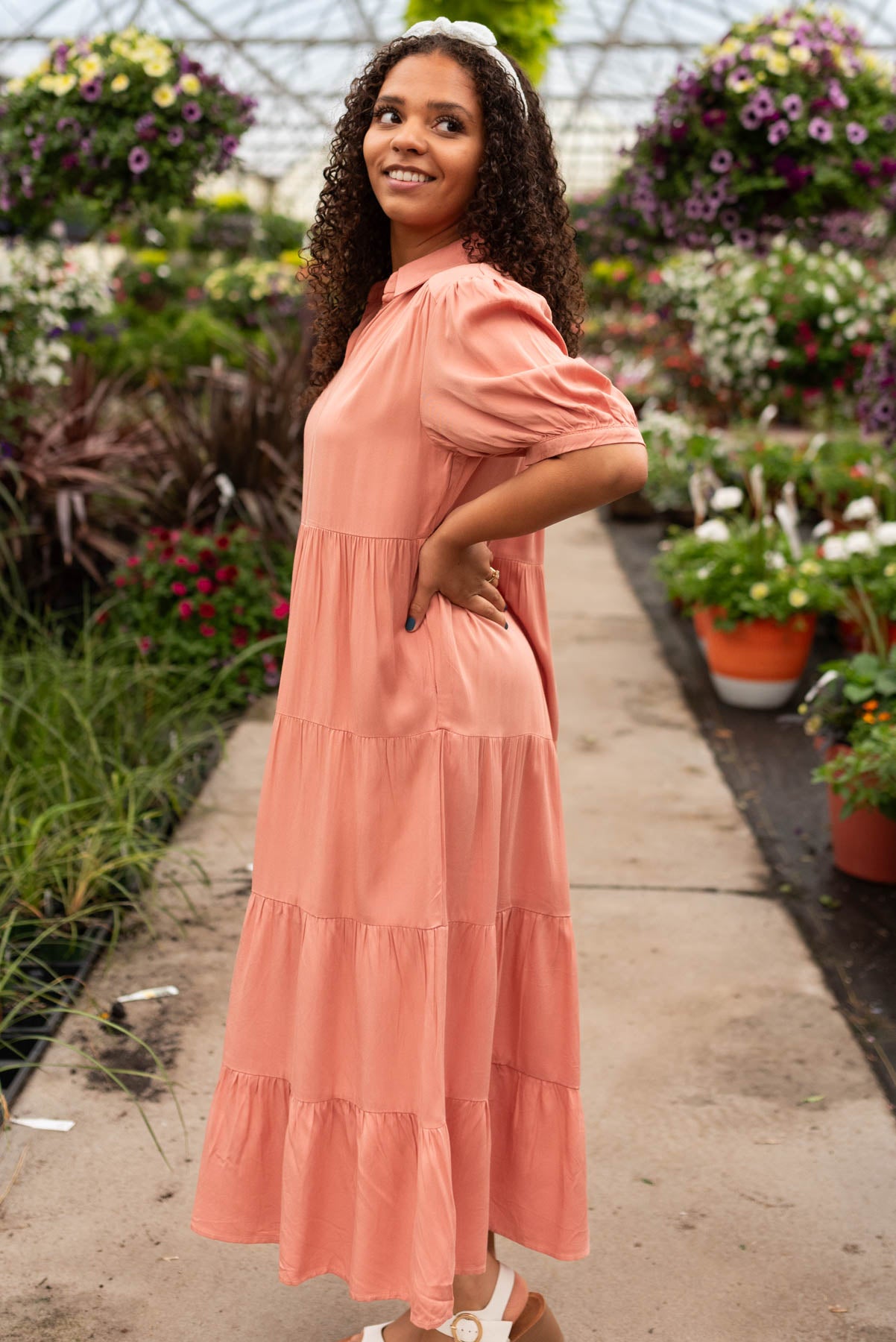 Nayeli Dusty Pink Collared Dress