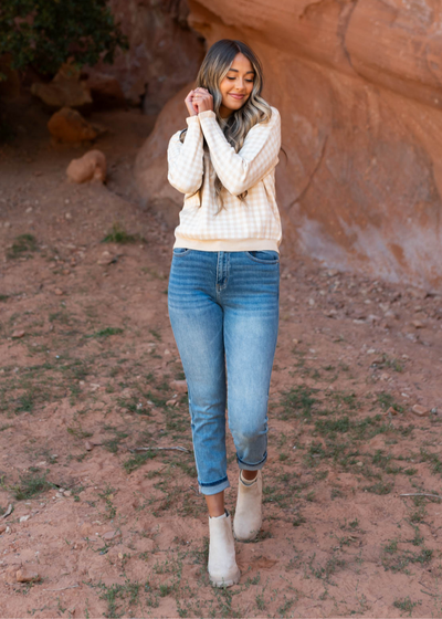 Long sleeve ivory sweater