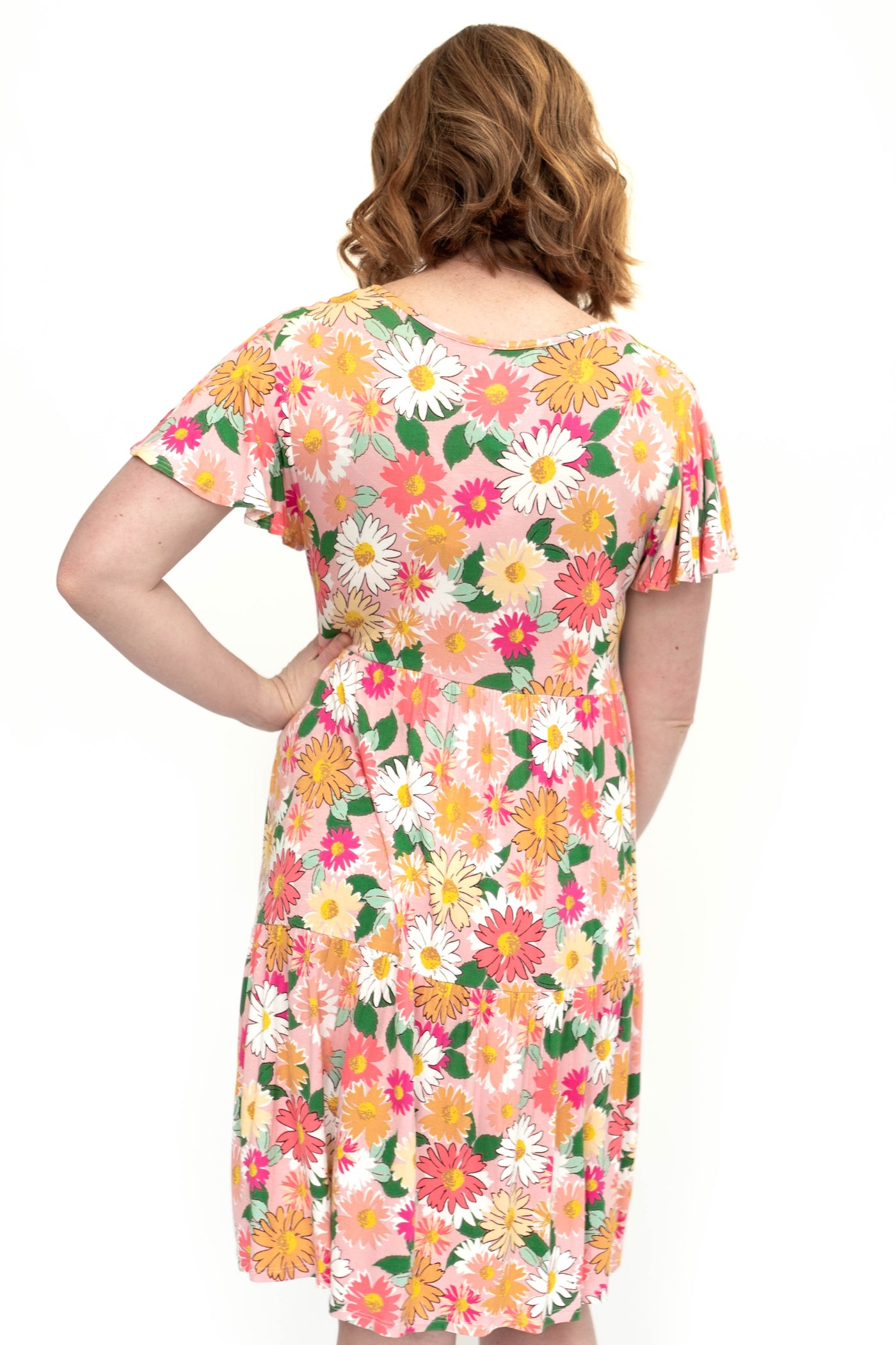Medium pink floral dress