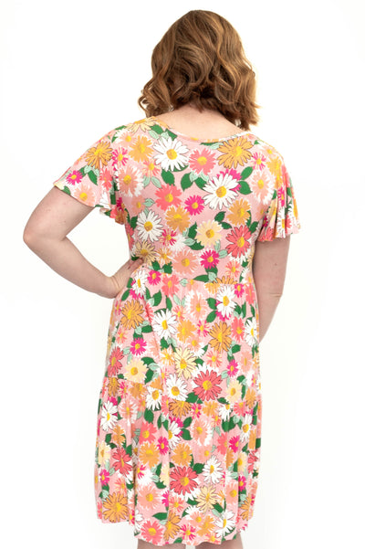 Medium pink floral dress