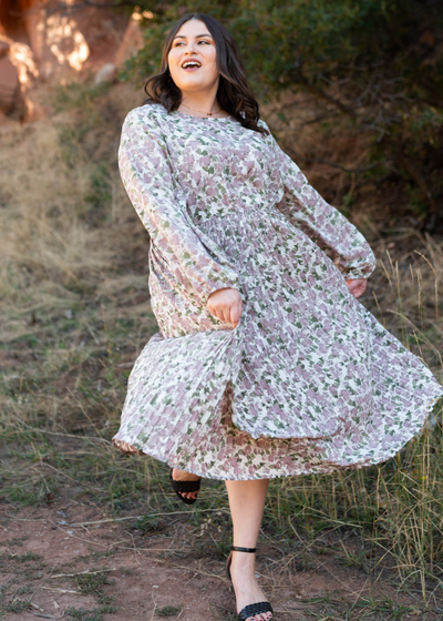Mauve floral dress