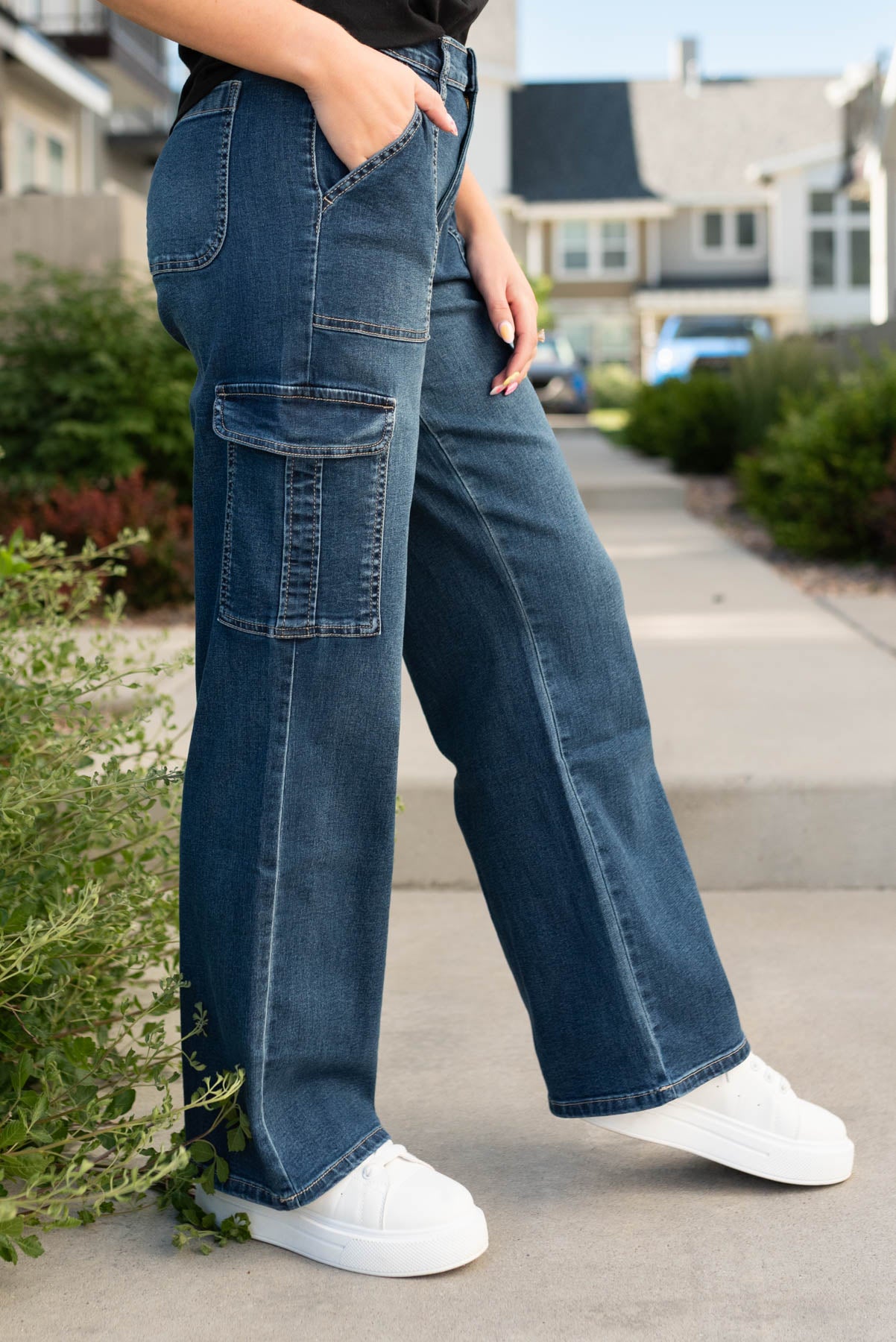 Parker Dark Wash Cargo Jeans My Sister s Closet