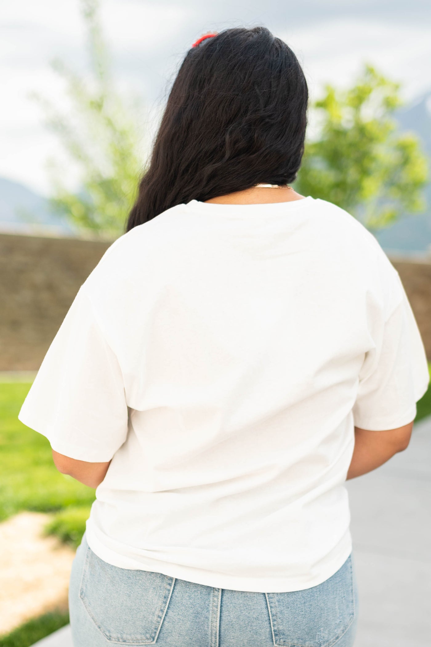 Back view of party in the usa tee