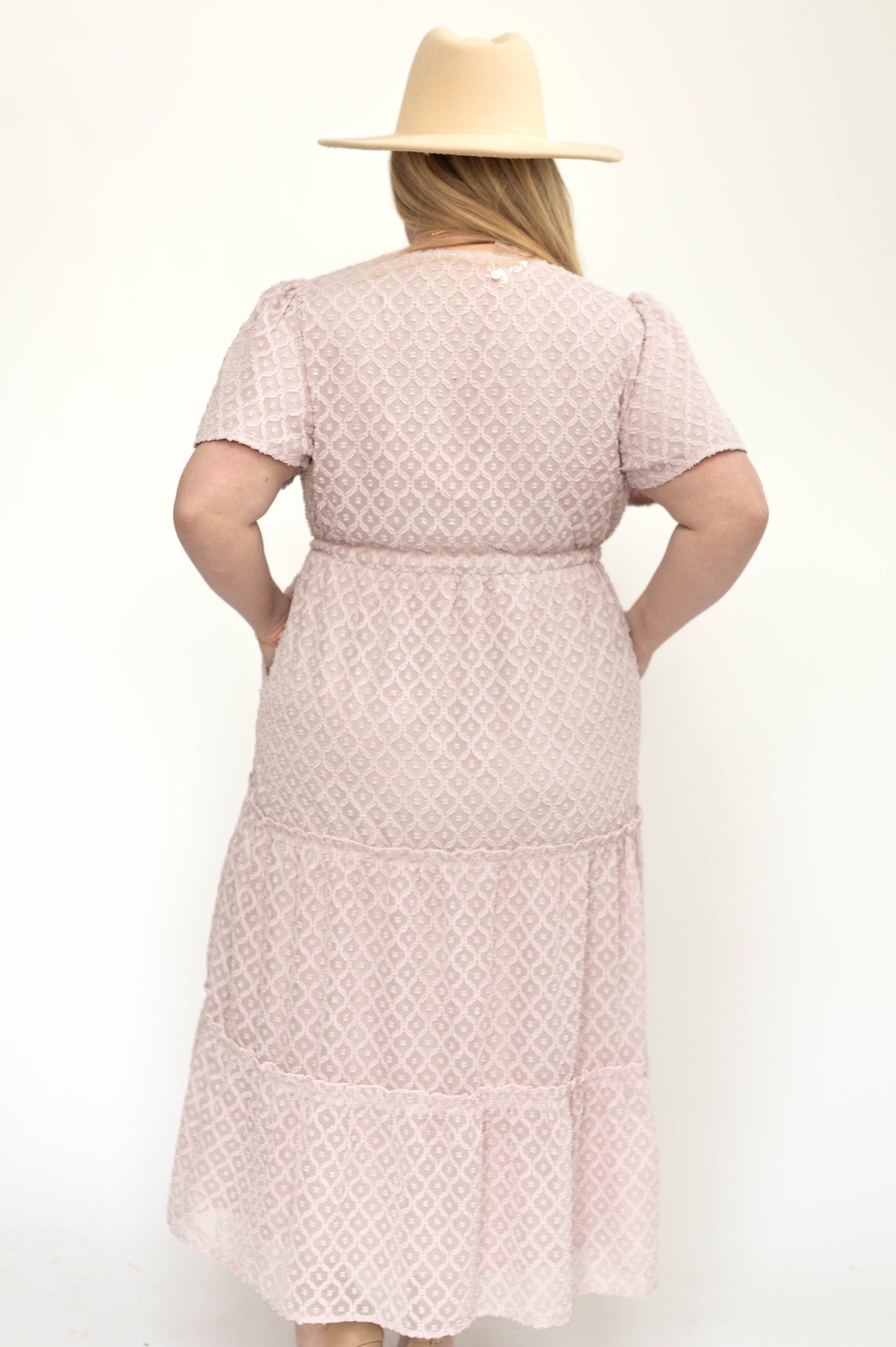 Plus size pink dress