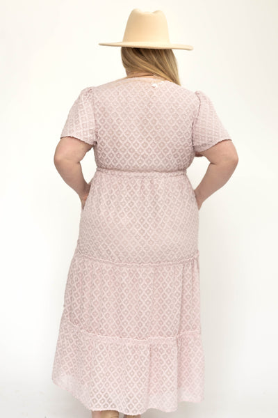 Plus size pink dress