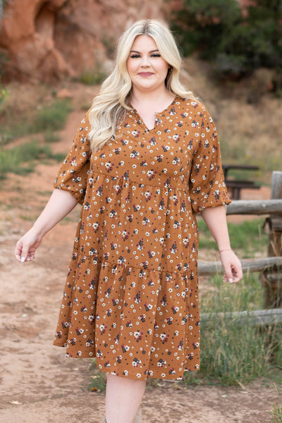 Perla Camel Dress