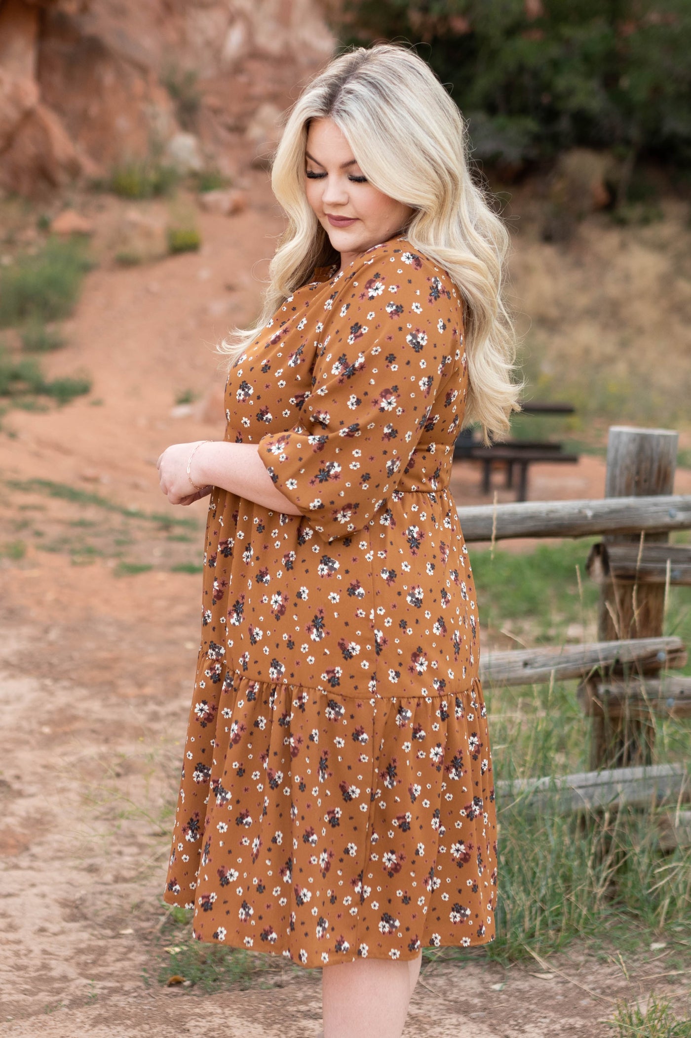 Perla Camel Dress