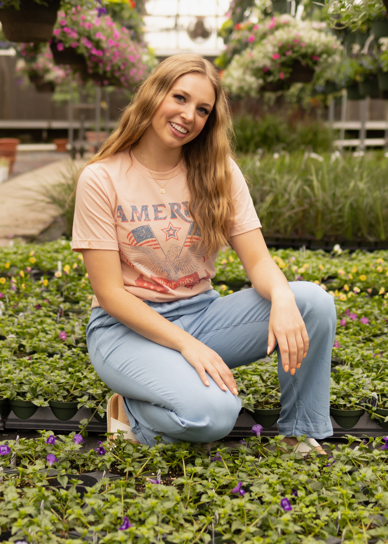 Peach America tee
