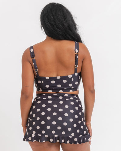 Retro Dot Ruffle Skirt w/ Bottoms