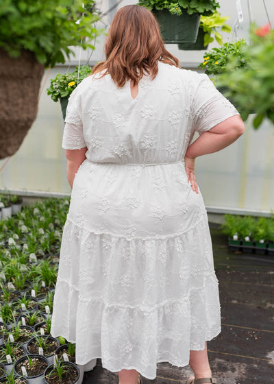 Rhea White Floral Embroidered Dress