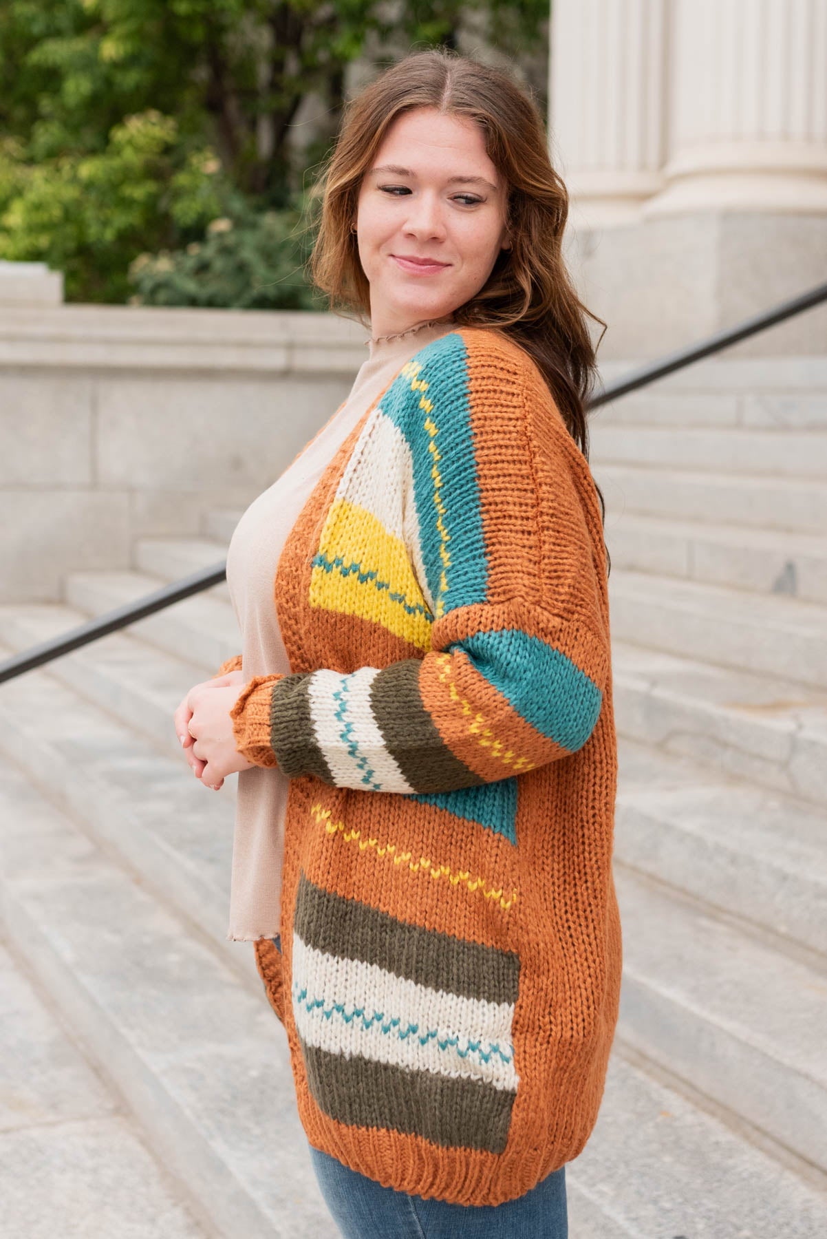 Plus size rust cardigan sale