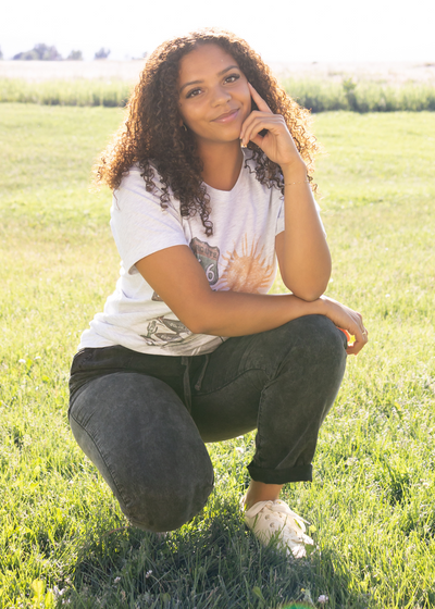 Route 66 ash grey tee with black pants that are sold separately