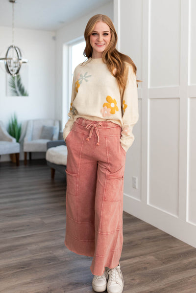 Mauve pants with pockets