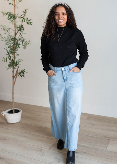 Long sleeve black pattern sweater