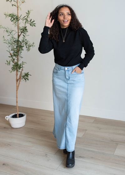 Black pattern sweater
