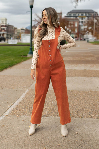 Cara Sand Flower Print Long Sleeve Top