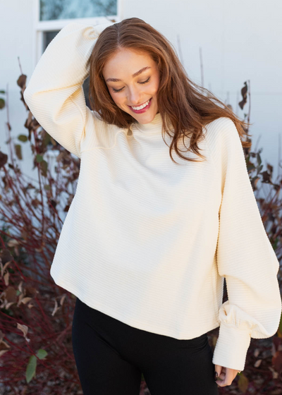 Cream textured sweater