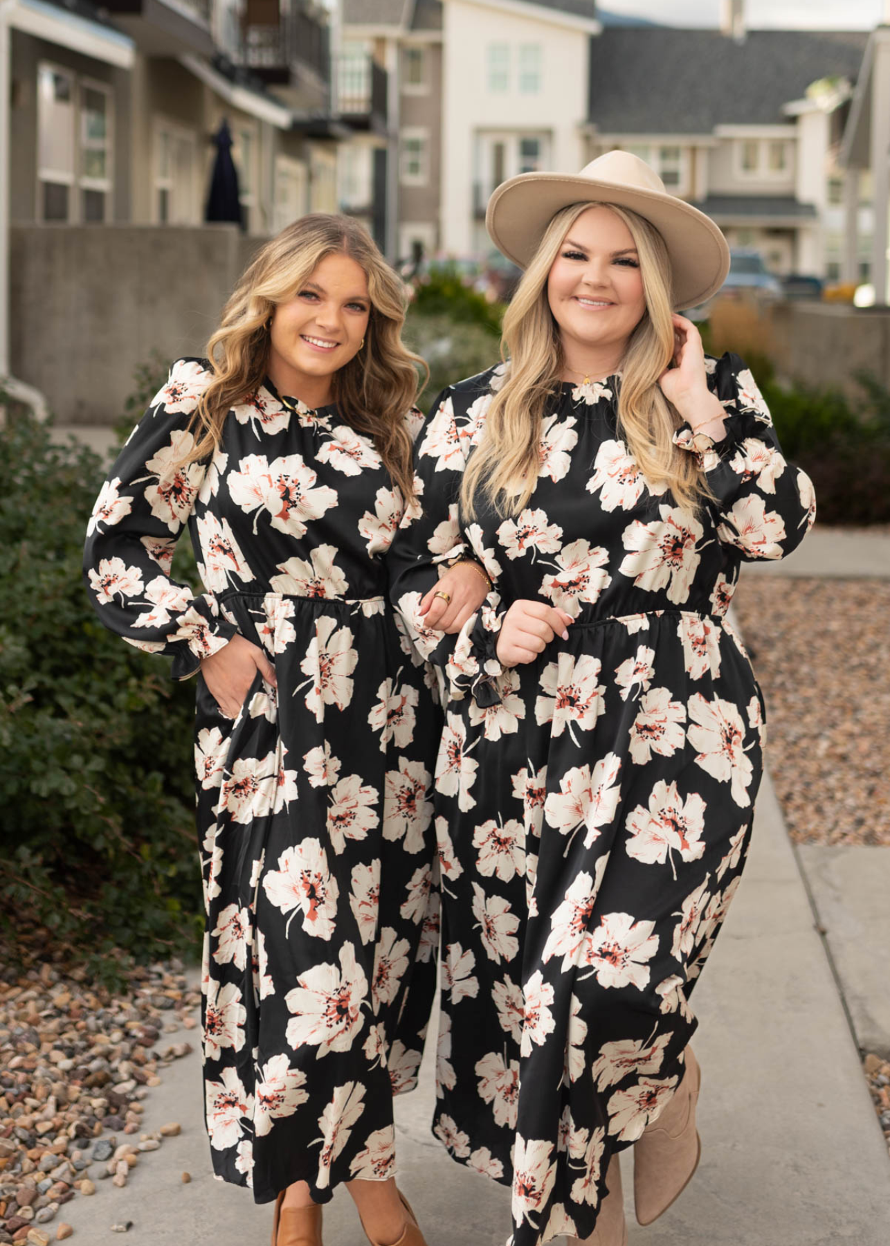 Sharon Black Floral Maxi Dress