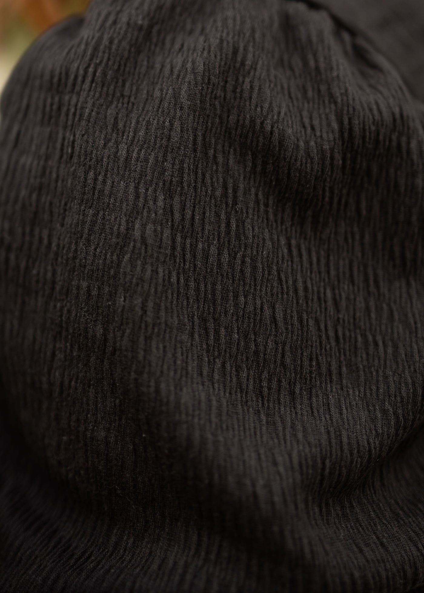 Texture fabric of a black top